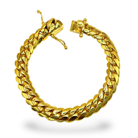 SOLID GOLD MIAMI CUBAN LINK 12MM 8” BRACELET