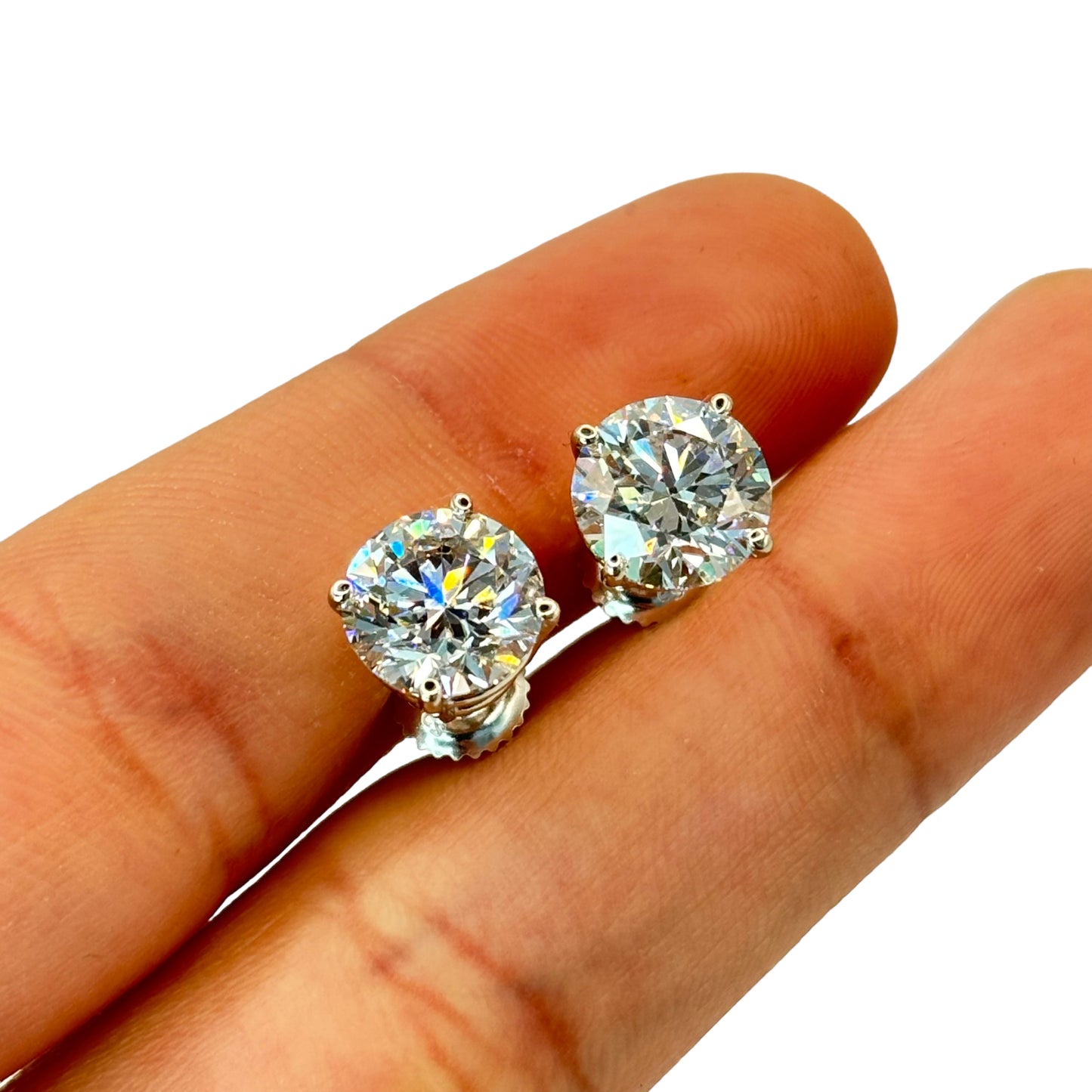 4CTW. VVS-1 D-F COLOR CVD IGI CERTIFIED DIAMOND STUDS | 2CTW. EACH ONE