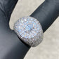 14Kt 11.5G 8Ctw. VVS-1 OVAL DIAMOND “GLACIER” RING