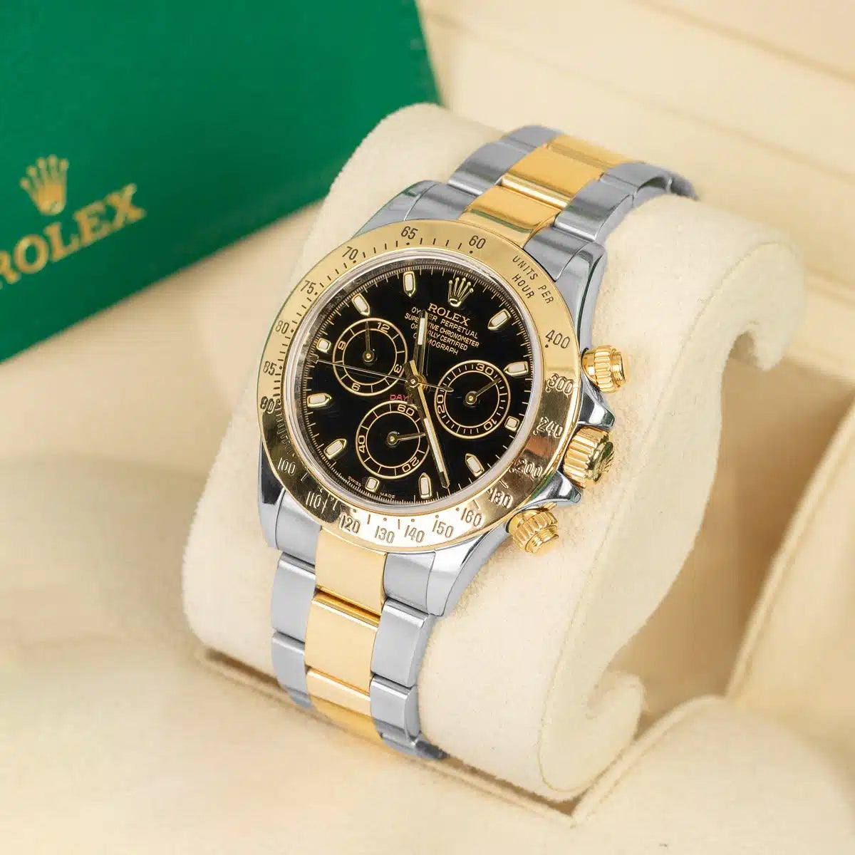 ROLEX DAYTONA (Ref.116523-0039) BLACK DIAL 18Kt TWO-TONE 40MM