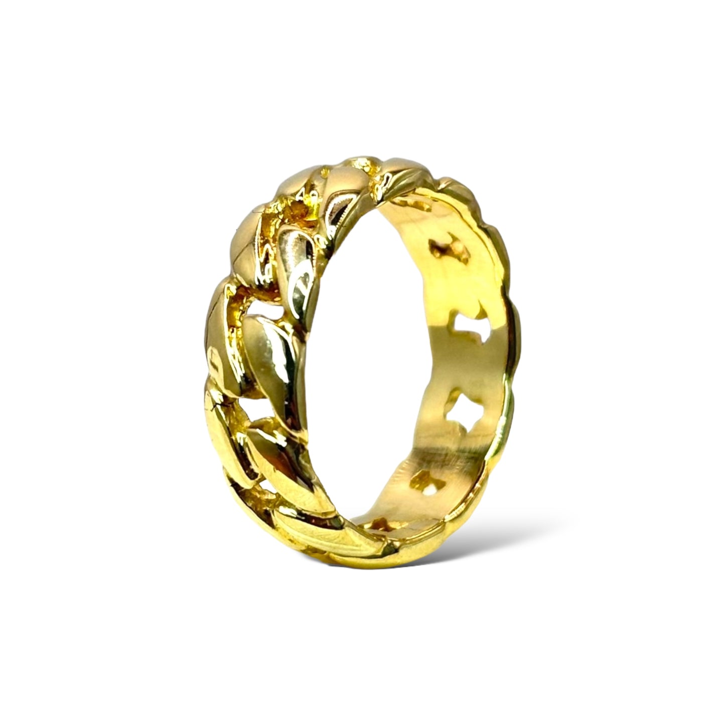 14KT MICRO MIAMI CUBAN LINK RING 5.00MM WIDE