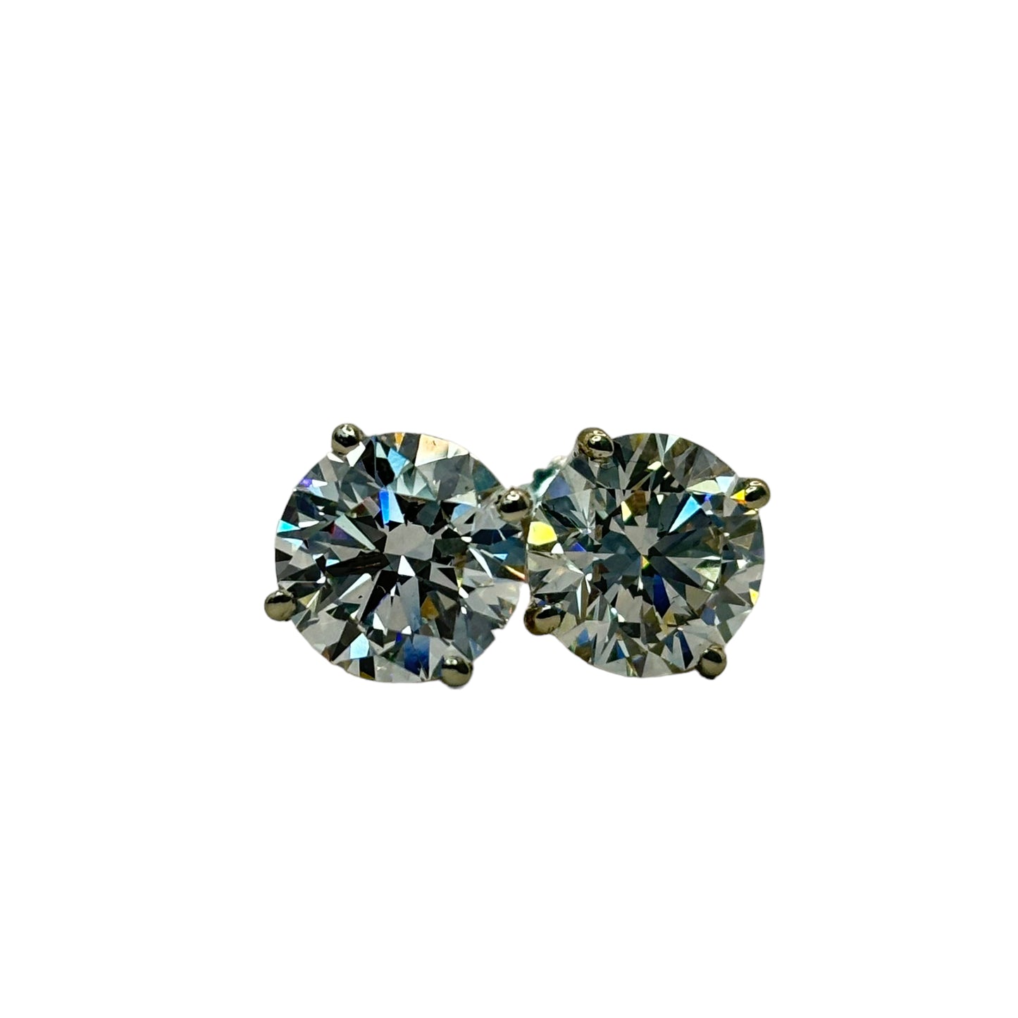 4CTW. VVS-1 D-F COLOR CVD IGI CERTIFIED DIAMOND STUDS | 2CTW. EACH ONE