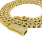 14Kt GOLD MIAMI CUBAN DIAMOND CHAIN 24 INCHES 13MM