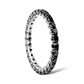 14KT WHITE GOLD ROUND-CUT BLACK DIAMOND ETERNITY RING 1.00 CTW