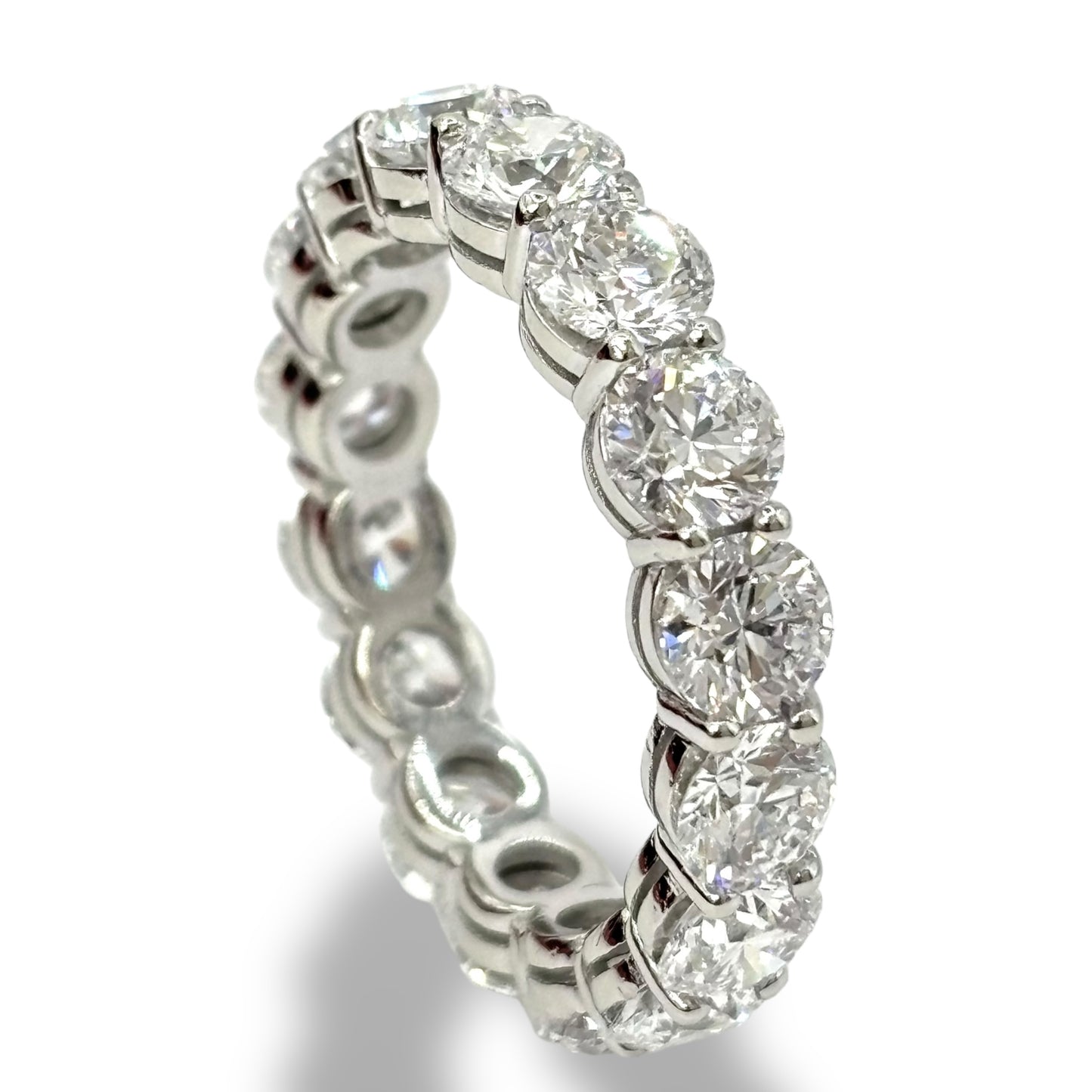 14KT GOLD 8CTW VVS-1 ROUND DIAMOND ETERNITY BAND