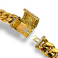 19.5MM 590G 24” 10KT GOLD BAGUETTE DIAMOND LOCK MIAMI CUBAN LINK CHAIN