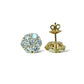 14KT YELLOW GOLD 4.25CTW CLUSTER DIAMOND STUDS