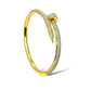 18KT GOLD 3.00CT DIAMOND NAIL BANGLE(PAVE SET)