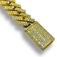 19MM 10KT YELLOW GOLD DIAMOND MIAMI CUBAN LINK BRACELET 17.50 CTW