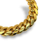 19.5MM 590G 24” 10KT GOLD BAGUETTE DIAMOND LOCK MIAMI CUBAN LINK CHAIN