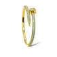 18KT GOLD 3.00CT DIAMOND NAIL BANGLE(PAVE SET)