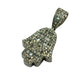 SOLID 10KT GOLD BAGUETTE AND ROUND VVS-1 DIAMOND HAMSA PENDANT