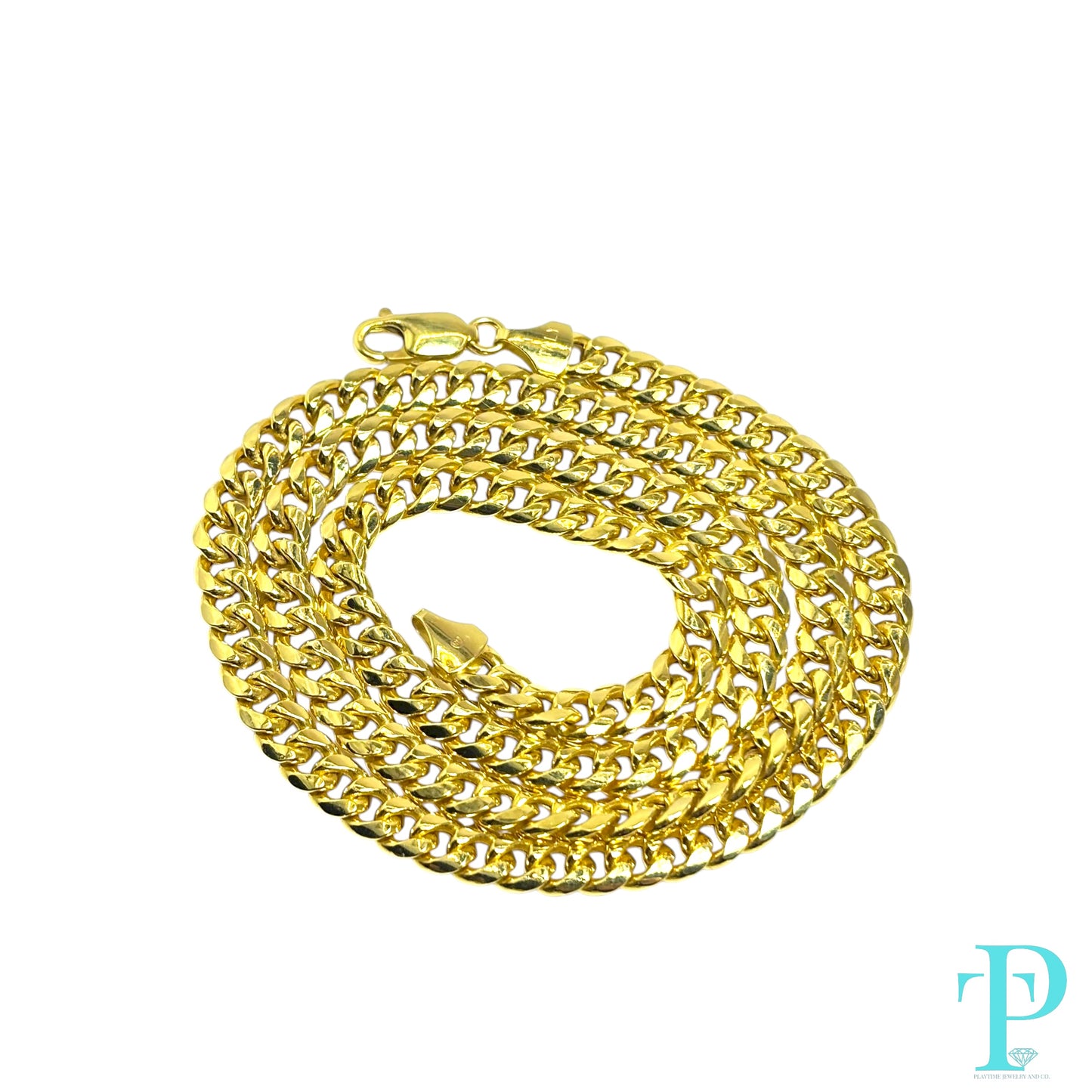 6MM 10KT HOLLOW YELLOW GOLD MIAMI CUBAN LINK CHAIN 22” 18.43g