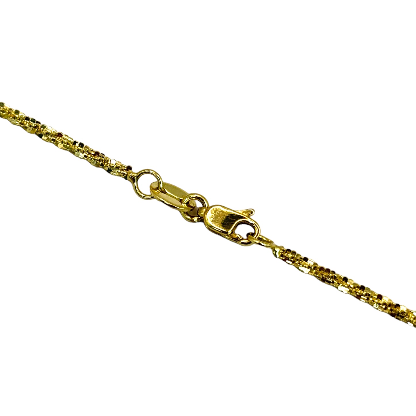 14Kt 1.5MM MICRO DIAMOND CUT LINK CHAIN