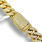 14KT YELLOW GOLD 340G 22” 38.6CTW VVS-1 DIAMOND MIAMI CUBAN LINK CHAIN 19MM