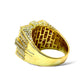 14KT YELLOW GOLD SQUARE PILAR TOP RING 3.88 CT