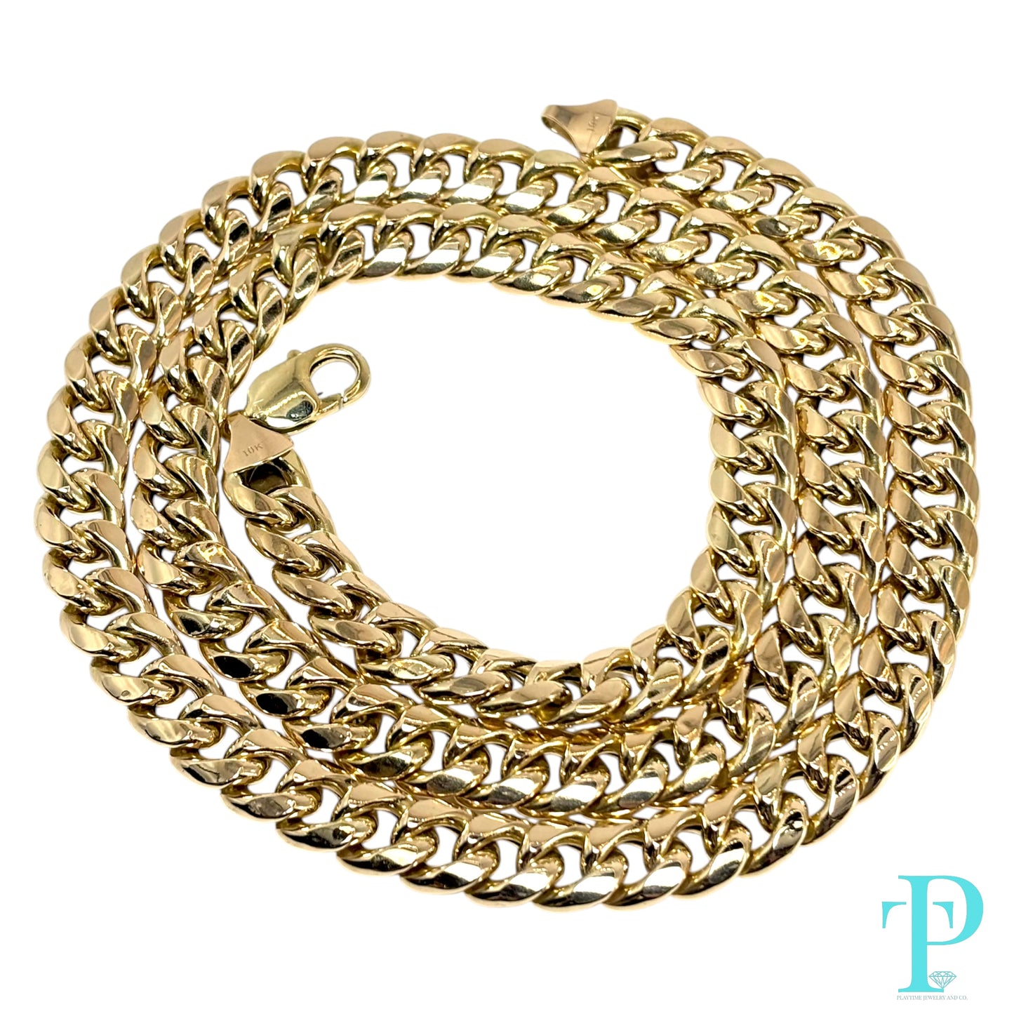 11MM 10KT HOLLOW YELLOW MIAMI CUBAN LINK CHAIN 31” 89.52g
