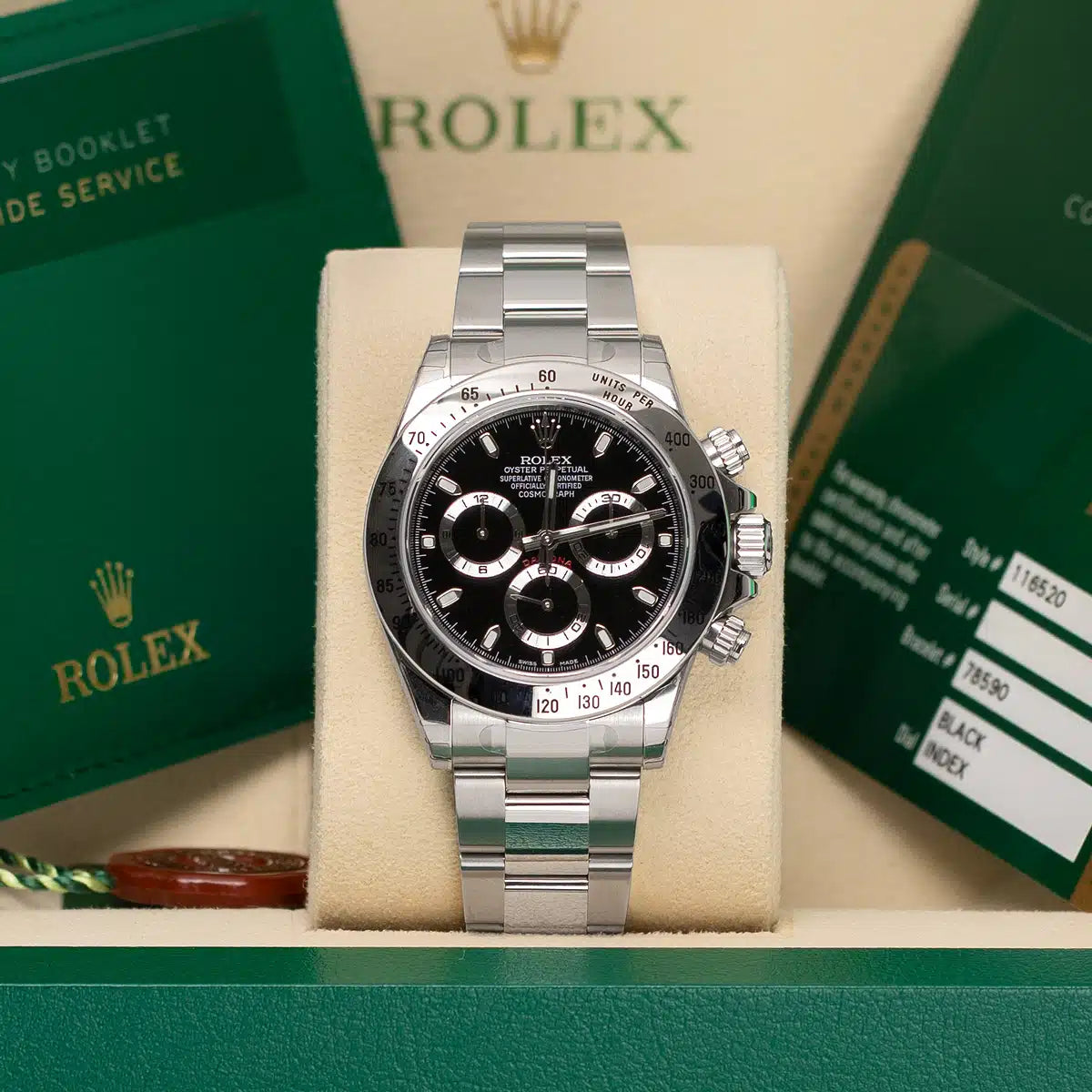 ROLEX DAYTONA 40MM STAINLESS STEEL / BLACK DIAL(Ref.116520)