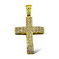 18KT YELLOW GOLD DIAMOND CROSS PENDANT 2.55 CT