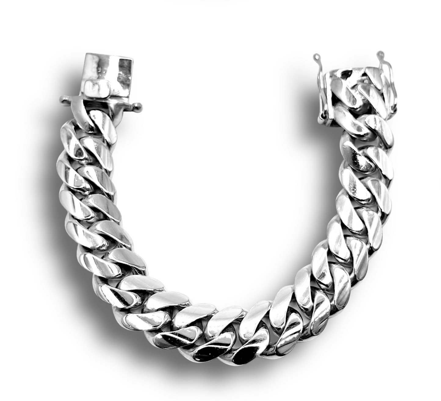 16.5MM STERLING SILVER MIAMI CUBAN LINK BRACELET
