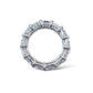 14KT WHITE GOLD 5.40CTW RADIANT-CUT ETERNITY BAND