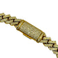 14Kt GOLD MIAMI CUBAN DIAMOND CHAIN 24 INCHES 13MM