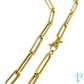 5MM 14KT HOLLOW YELLOW GOLD PAPER CLIP LINK CHAIN 6.00g 20”