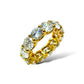 14KT YELLOW GOLD 11.00CTW ROUND-CUT ETERNITY BAND