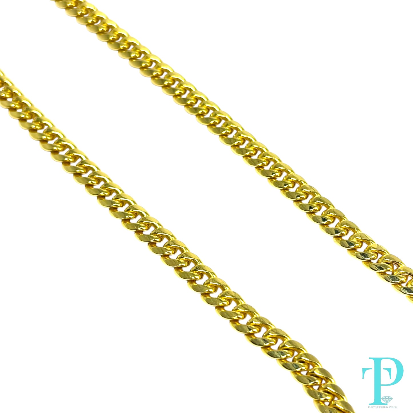 6MM 10KT HOLLOW YELLOW GOLD MIAMI CUBAN LINK CHAIN 22” 18.43g