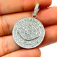 SOLID 14KT GOLD VVS-1 DIAMOND EVIL EYE MEDALLION PENDANT