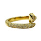 ICED VVS-1 “NAIL” RING 14Kt