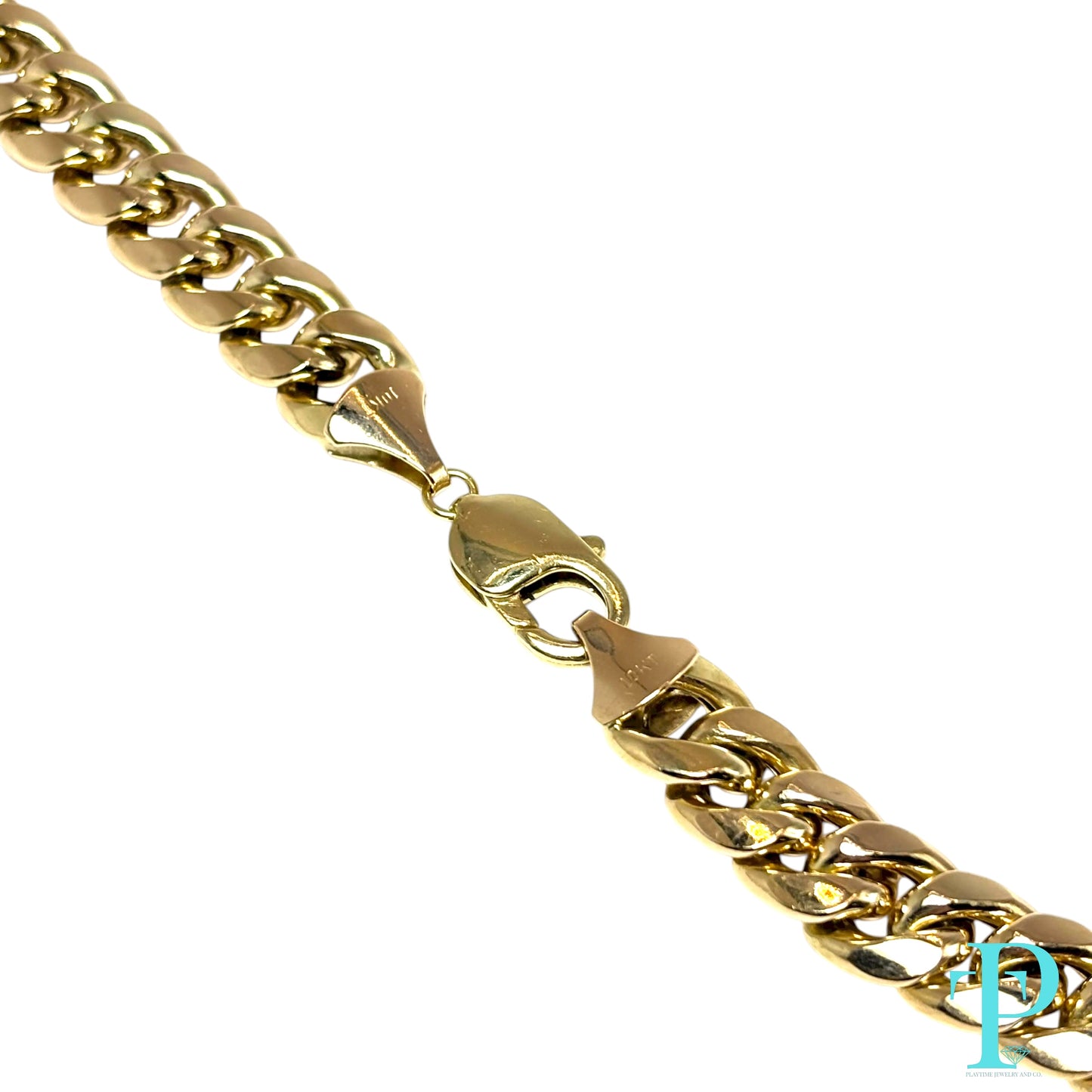 11MM 10KT HOLLOW YELLOW MIAMI CUBAN LINK CHAIN 31” 89.52g