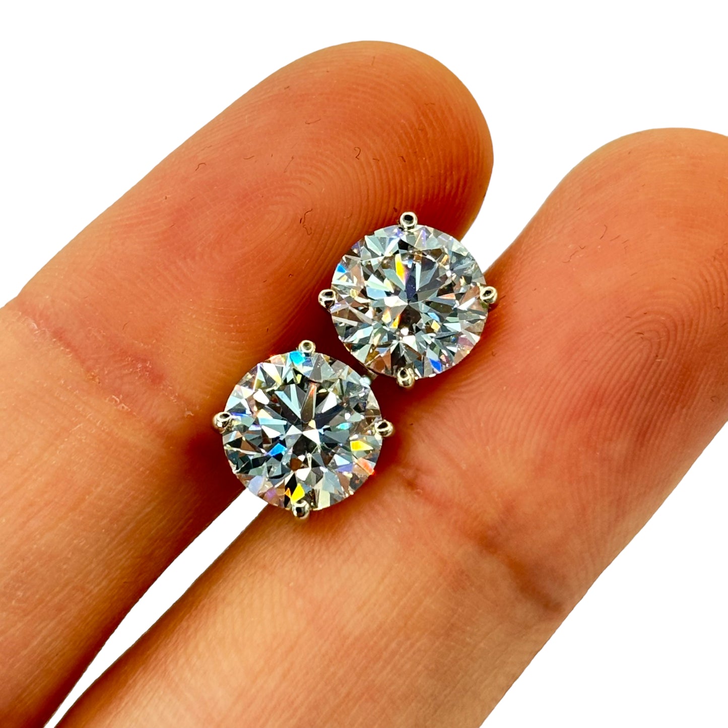 4CTW. VVS-1 D-F COLOR CVD IGI CERTIFIED DIAMOND STUDS | 2CTW. EACH ONE