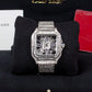 CARTIER (Ref. WHSA0026 AFTERMARKET BAGUETTE-CUT NATURAL DIAMOND SKELETON 41MM MENS BUSTDOWN WATCH