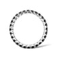 14KT WHITE GOLD ROUND-CUT BLACK DIAMOND ETERNITY RING 1.00 CTW