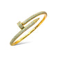 18KT GOLD 3.00CT DIAMOND NAIL BANGLE(PAVE SET)