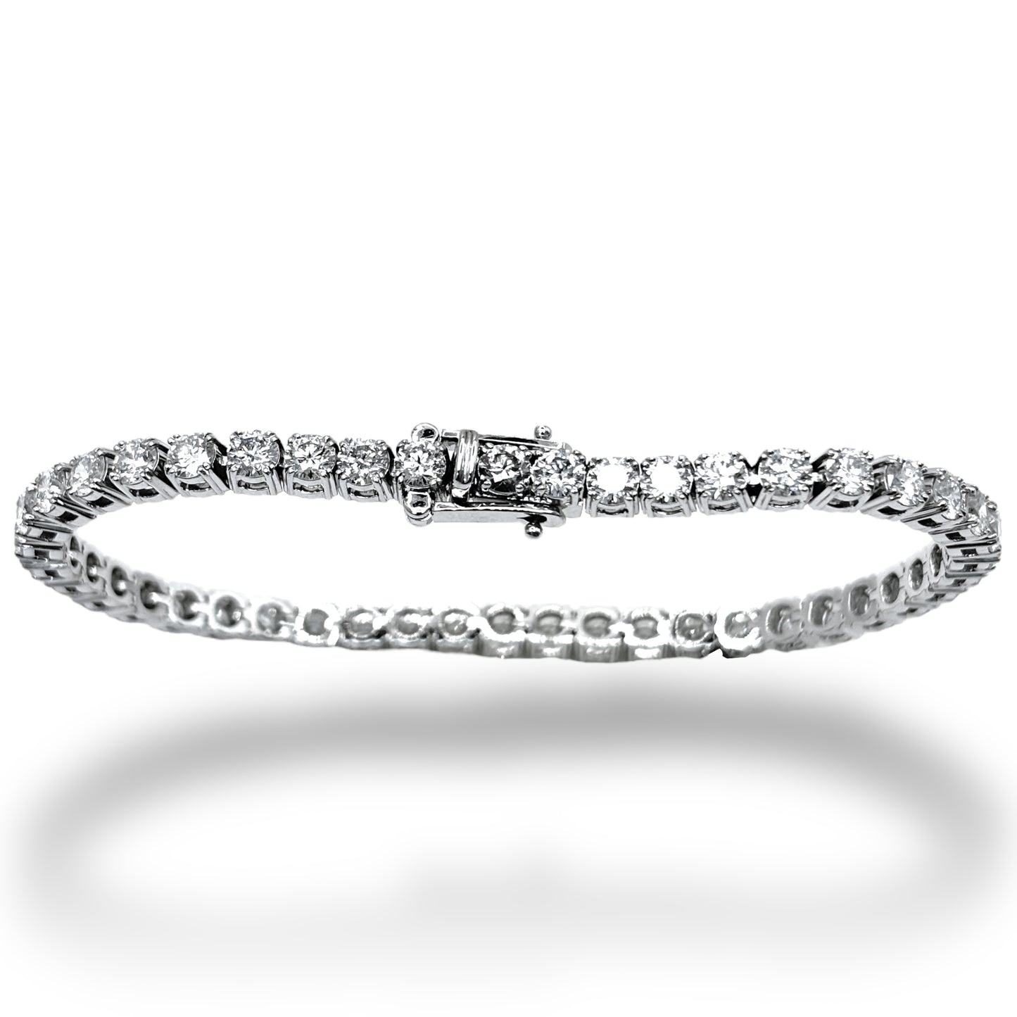 9.25CTW 14KT WHITE GOLD VVS-1 DIAMOND TENNIS BRACELET 7.75”