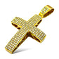 18KT YELLOW GOLD DIAMOND CROSS PENDANT 2.55 CT