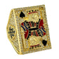 14KT GOLD ACE OF SPADE GAMBLER RING 6CT VVS-1 DIAMONDS