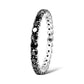 14KT WHITE GOLD ROUND-CUT BLACK DIAMOND ETERNITY RING 1.00 CTW