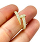 ICED VVS-1 “NAIL” RING 14Kt