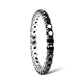 14KT WHITE GOLD ROUND-CUT BLACK DIAMOND ETERNITY RING 1.00 CTW