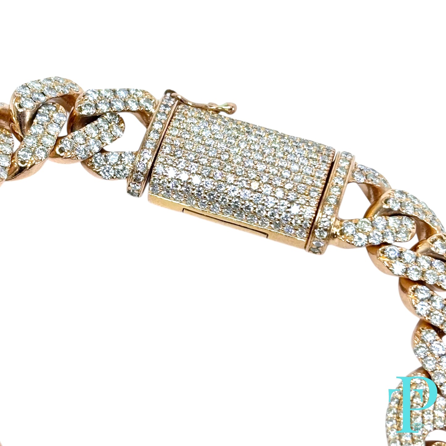 15MM 10KT ROSE GOLD MIAMI CUBAN/GUCCI HYBRID LINK DIAMOND BRACELET 8.5” 76.92g 13.56CTW