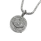 SOLID 14KT GOLD VVS-1 DIAMOND EVIL EYE MEDALLION PENDANT