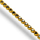 5PT 8.53CTW 14KT YELLOW GOLD BLACK DIAMOND TENNIS CHAIN