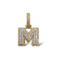 INITIAL CHARM 14KT GOLD VVS-1 DIAMONDS