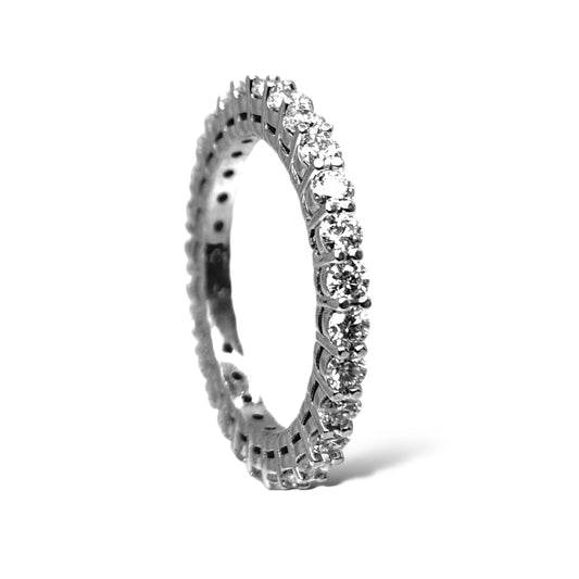 14KT WHITE GOLD DIAMOND ETERNITY BAND 1.00 CT