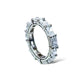 14KT WHITE GOLD 5.40CTW RADIANT-CUT ETERNITY BAND