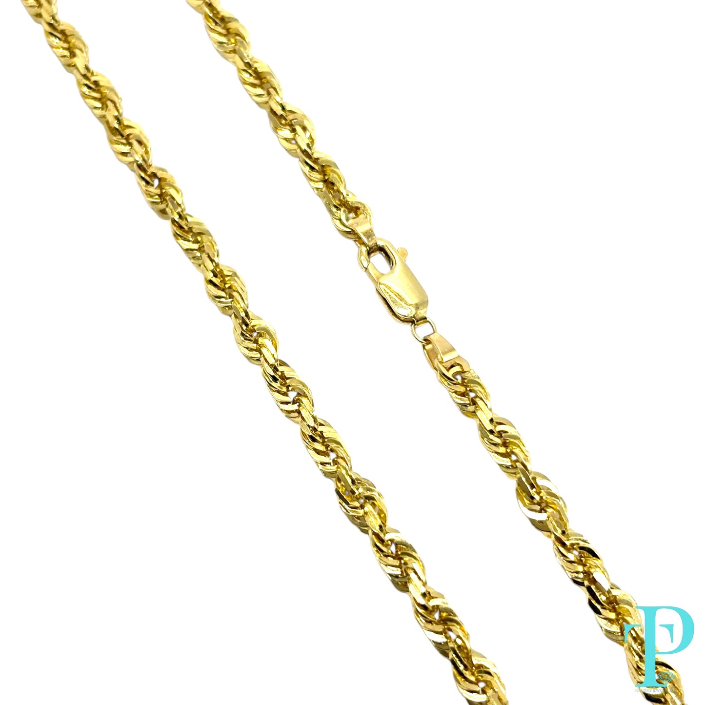 3.5MM 14KT YELLOW GOLD ROPE LINK CHAIN 22” 24.13g