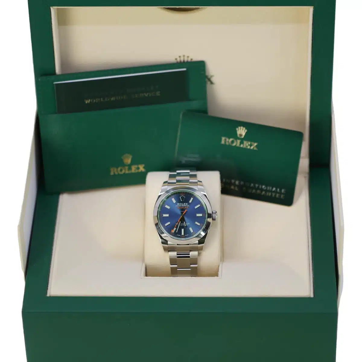 ROLEX MILGAUSS BLUE (Ref.116400GV) 40MM MENS WATCH